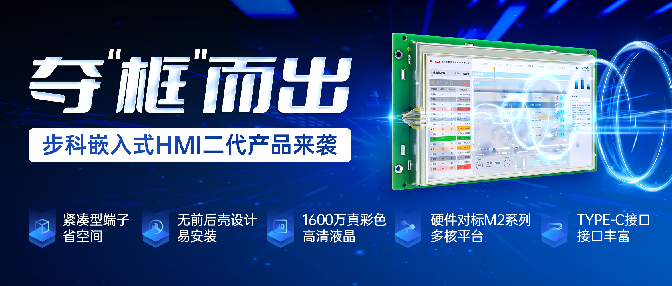 夺“框”而出 | 和记娱乐官网app嵌入式HMI二代产品来袭！